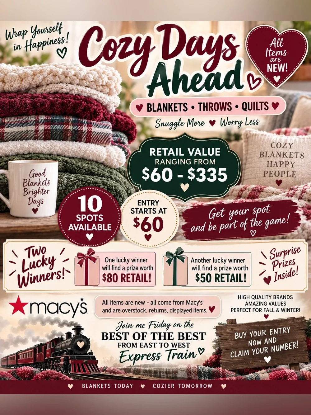 Cozy Days Ahead Mystery Game! 10 spots!